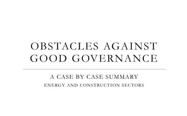 Obstacles Against Good Governance