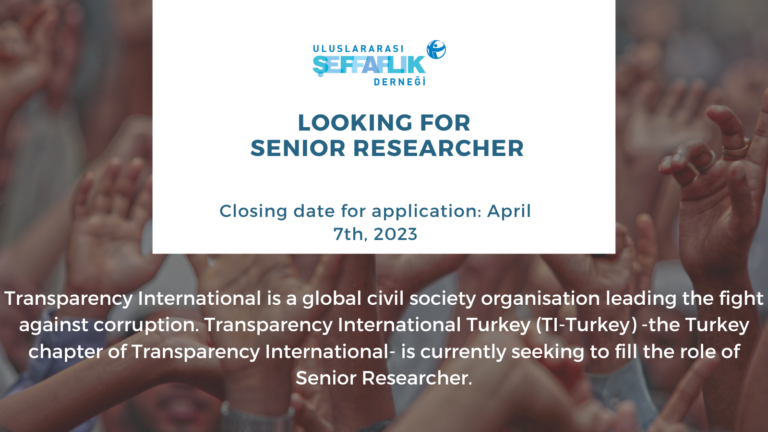 Transparency International Turkey Looking for Senior Researcher